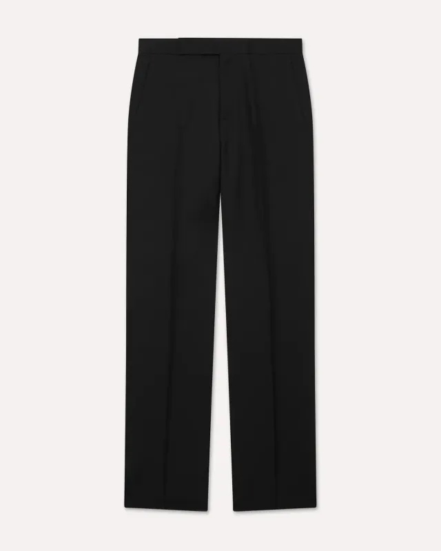 Lardini Pantalone Nero Lana Mohair Uomo