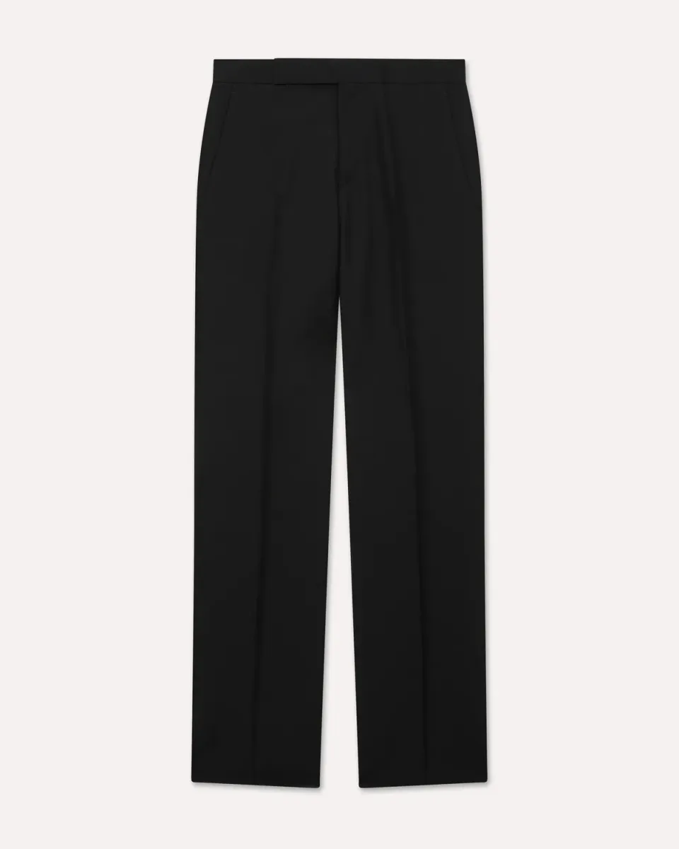 Lardini Pantalone Nero Lana Mohair Uomo