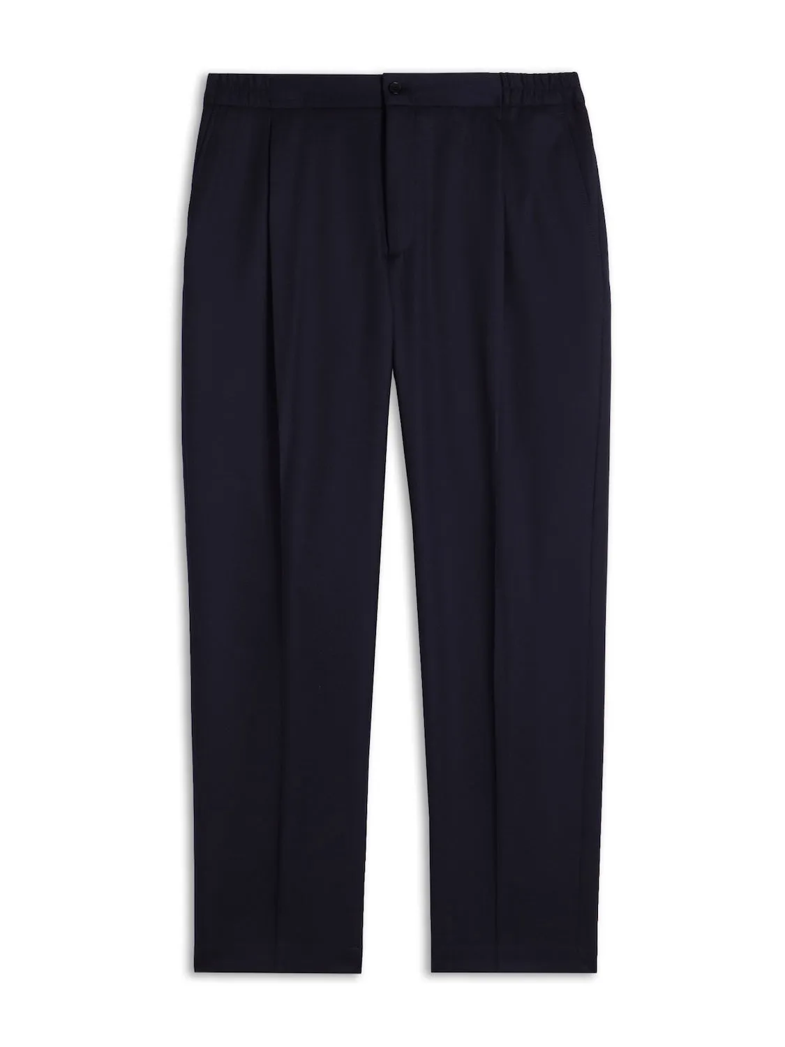 Caruso Norma Pantalone jogger flanella lana blu pince