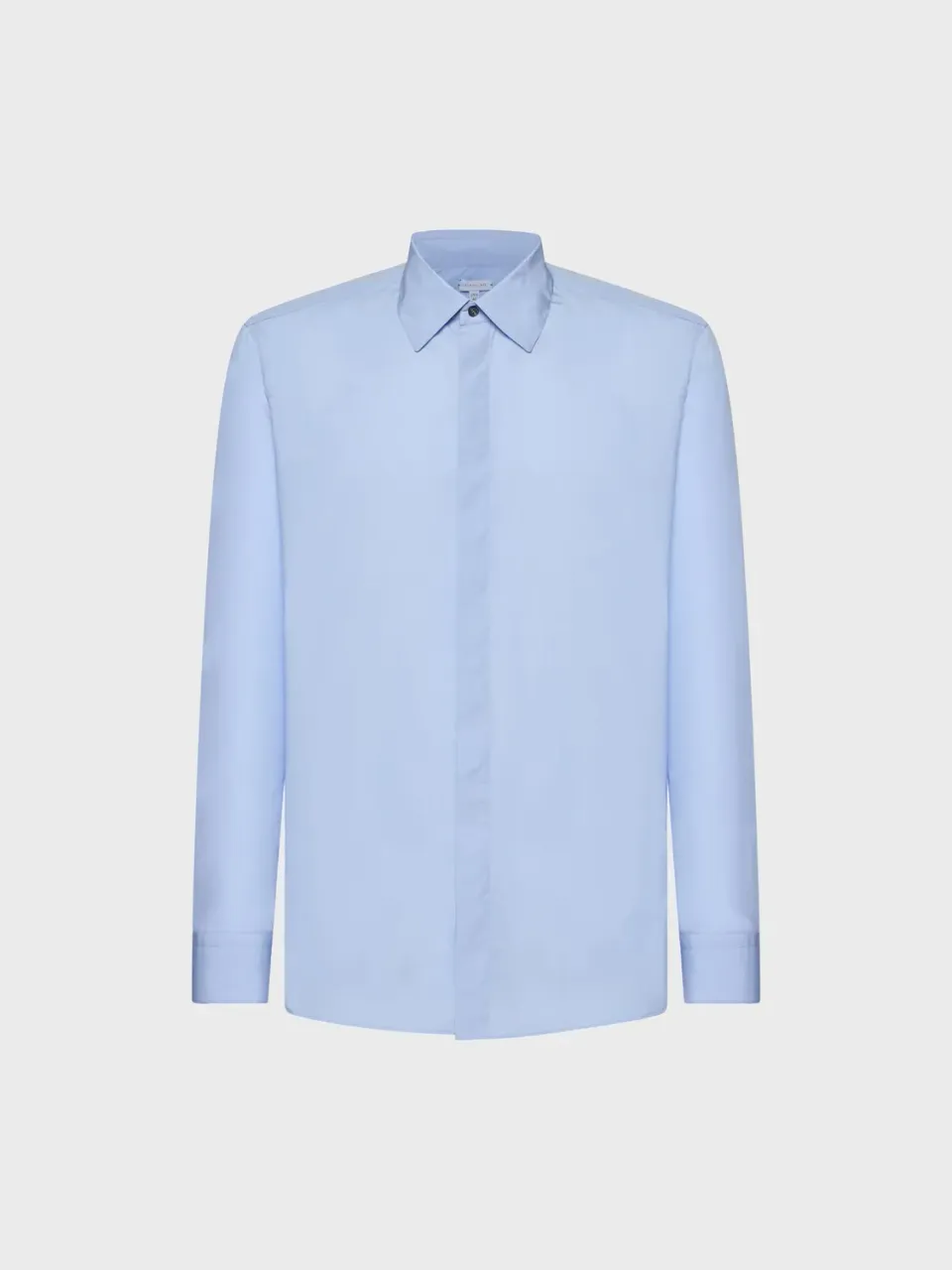 Caruso Butterfly camicia slim cotone azzurra
