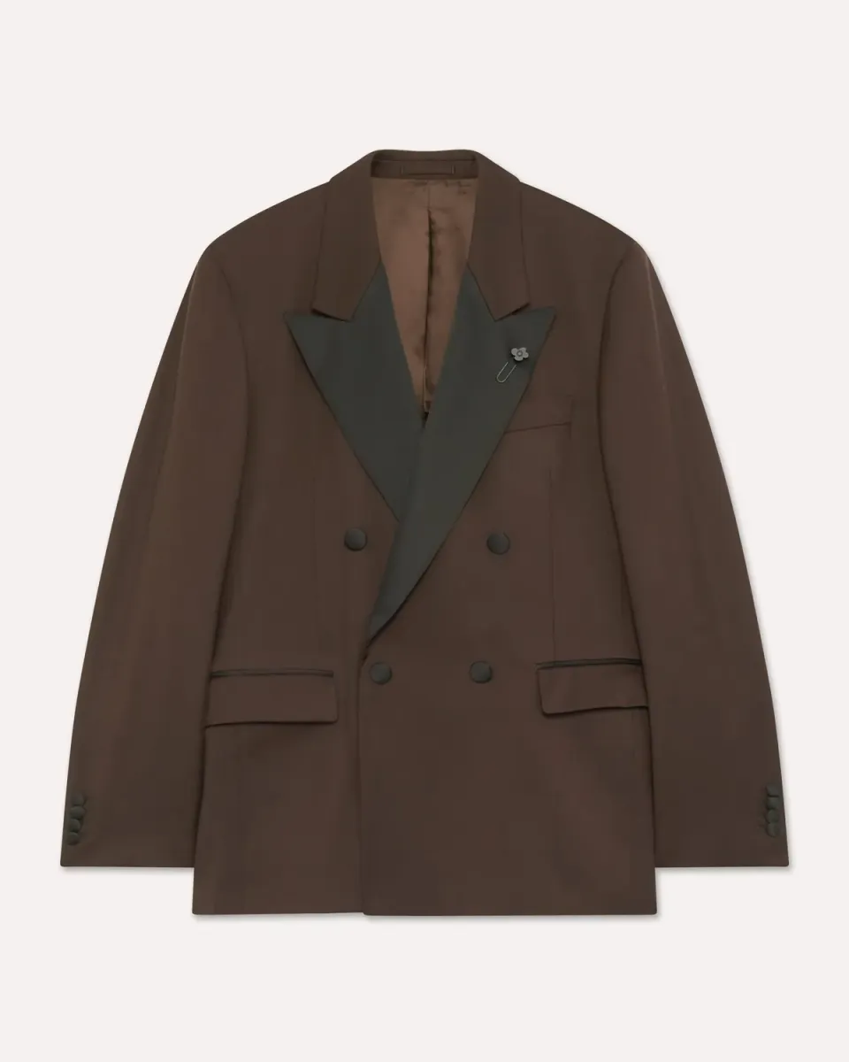Lardini Soirée Abito Doppiopetto Marrone Smoking