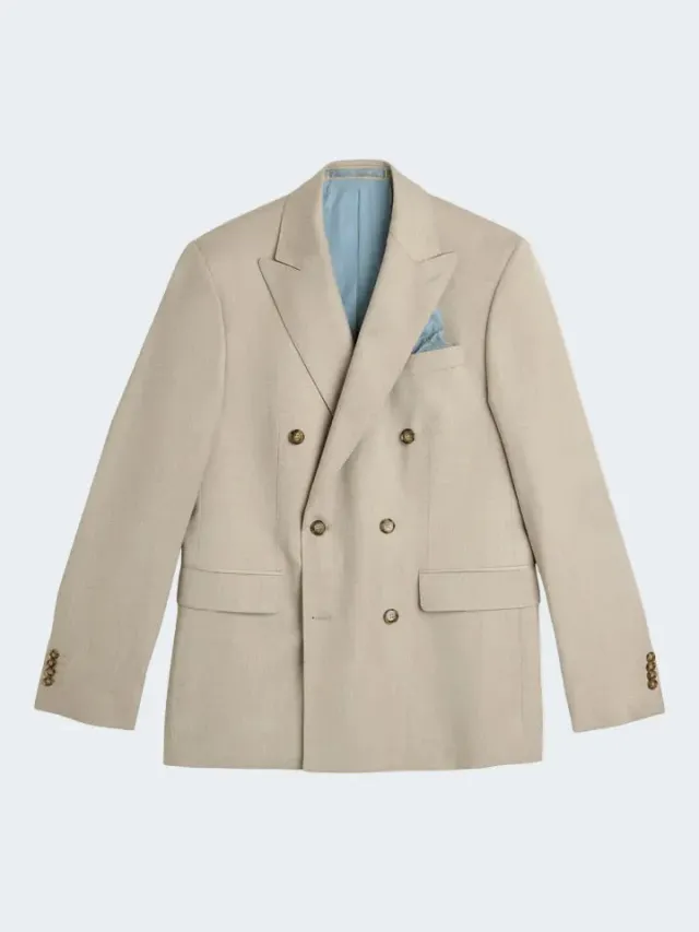 Sand Menswear Star DB blazer flanella ecru