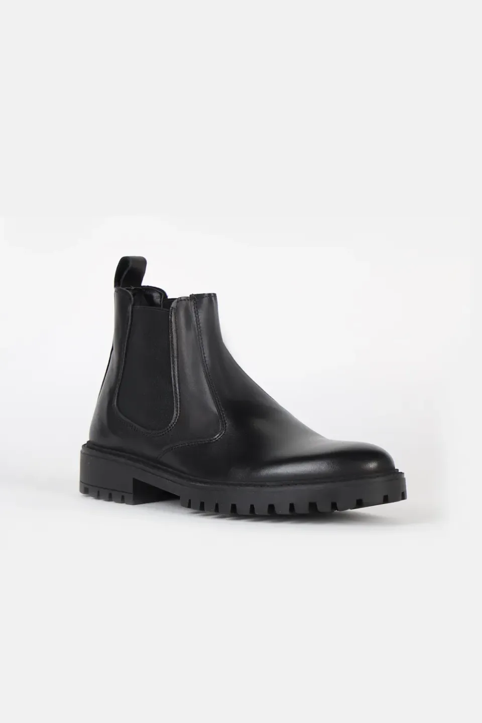 Sonny Bono Elastico stivaletto nero pelle Made in Italy