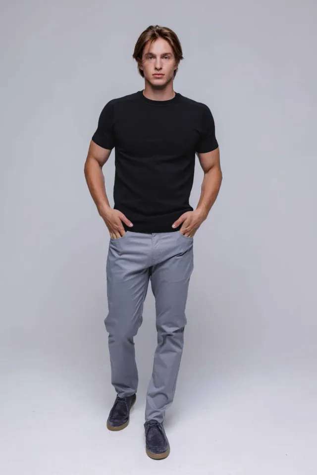 Alain Delon T-shirt Nera Cotone 100% Uomo