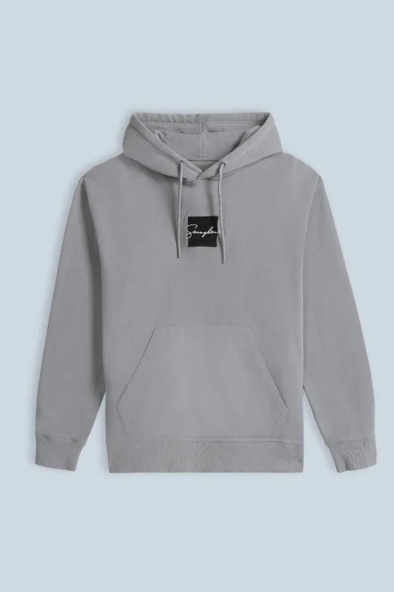 Sonny Bono Comfort Fit felpa cappuccio grigio patch