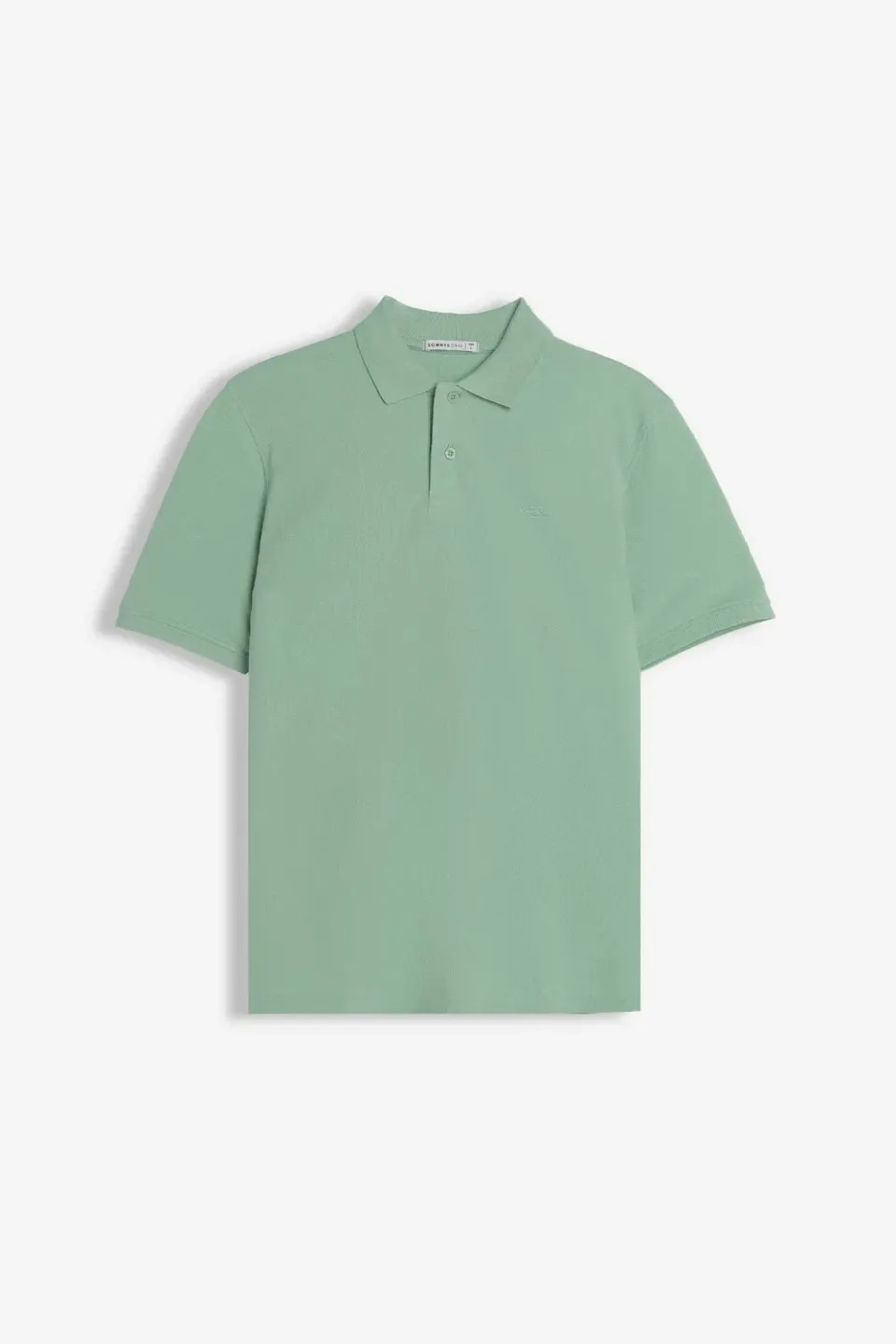 Sonny Bono polo piquet salvia tinta unita logo