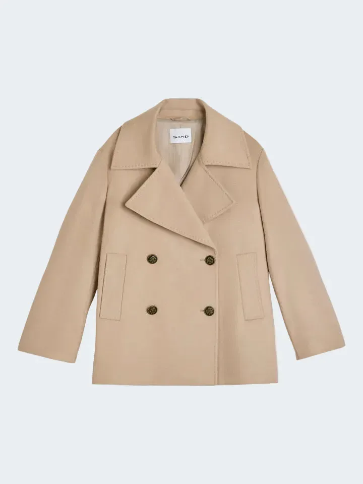 Sand Menswear Anke Short cappotto corto cashmere doppiopetto