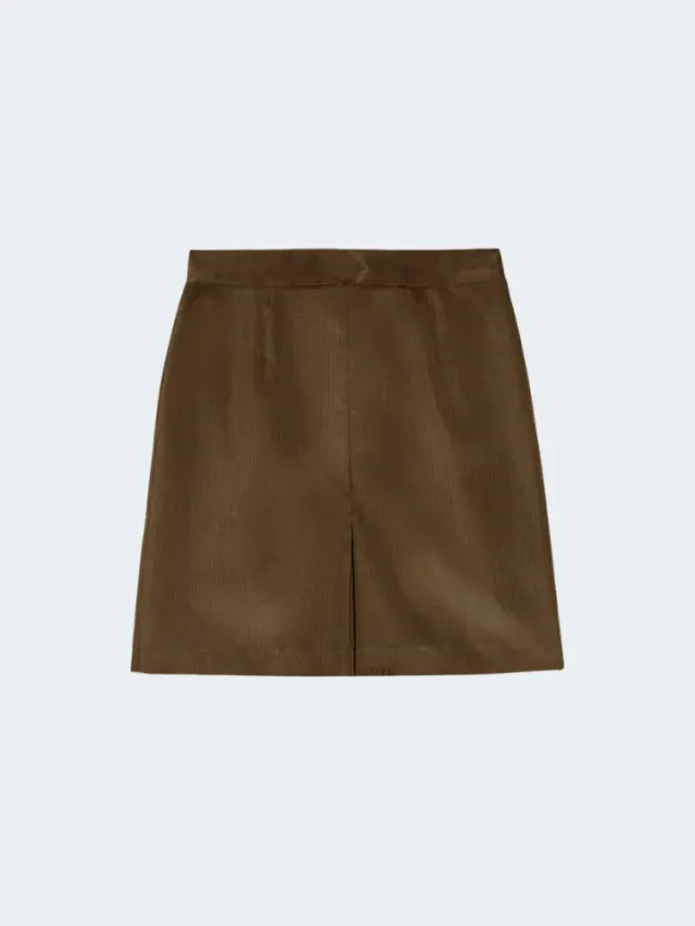 Sand Karen Short 2590 Gonna Velluto Marrone