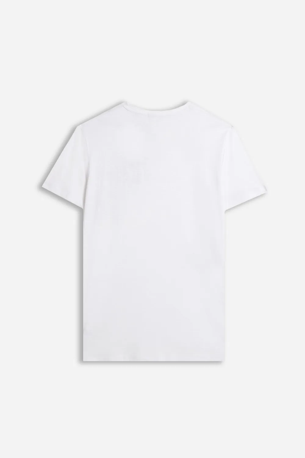 Sonny Bono T-Shirt Collo a Goccia Slub Bianca