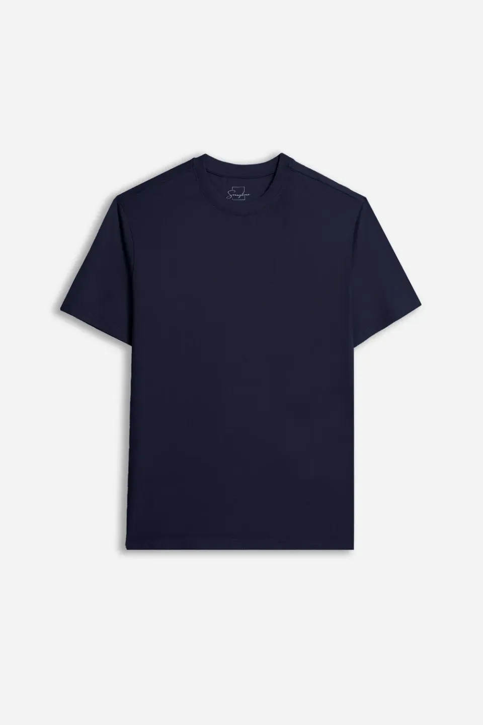 Sonny Bono T-Shirt Girocollo Basic Bleu Cotone