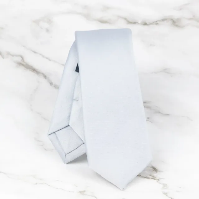 Sarti Toscani Cravatta Raso Grigio Perla 155 cm