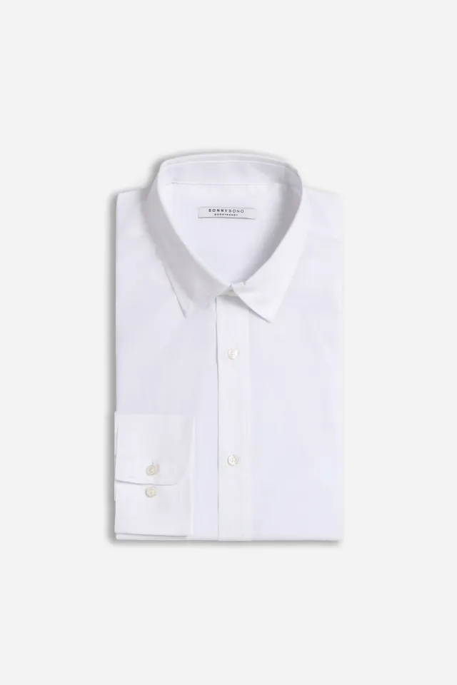Sonny Bono camicia basic collo italiano bianca