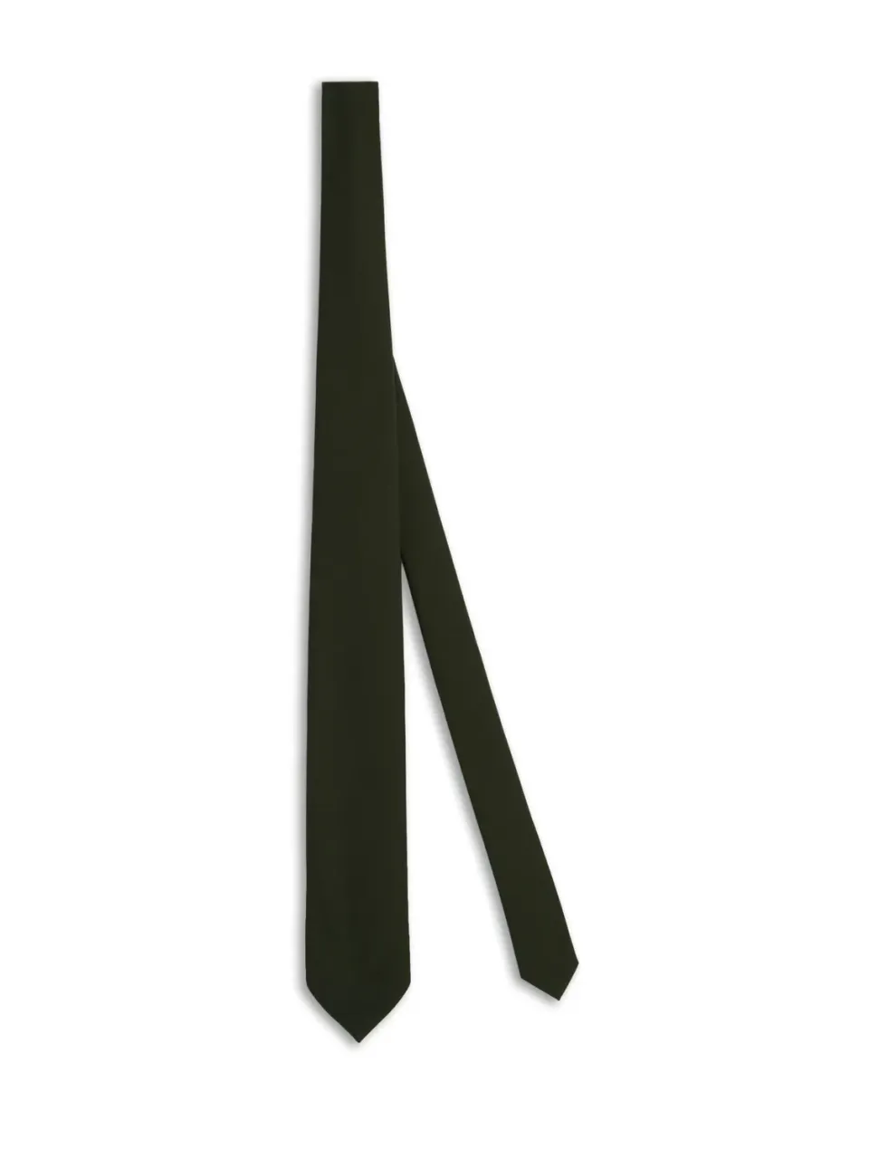 Caruso Norma cravatta gabardina lana verde