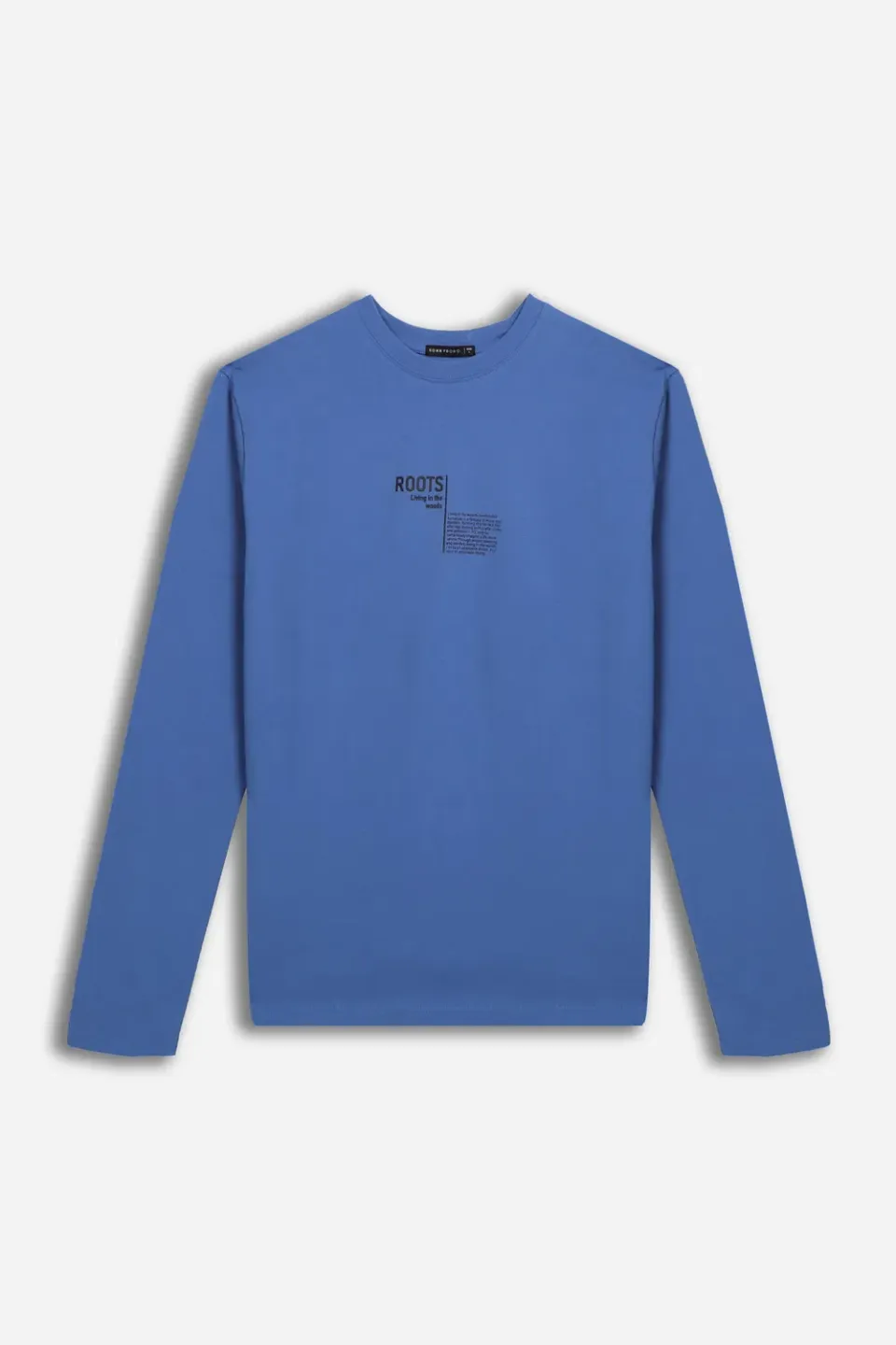Sonny Bono T-Shirt Uomo Azzurra Manica Lunga Cotone