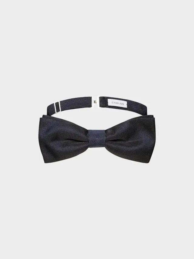 Caruso Manon Papillon Annodato Raso Blu Navy Seta