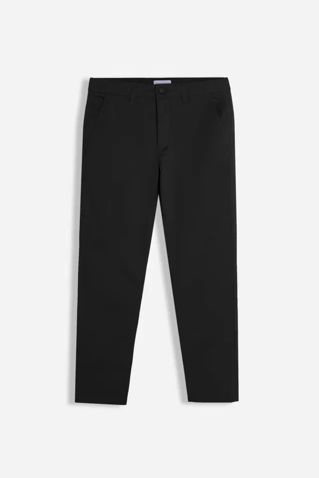 Sonny Bono Basic pantalone chino nero cotone