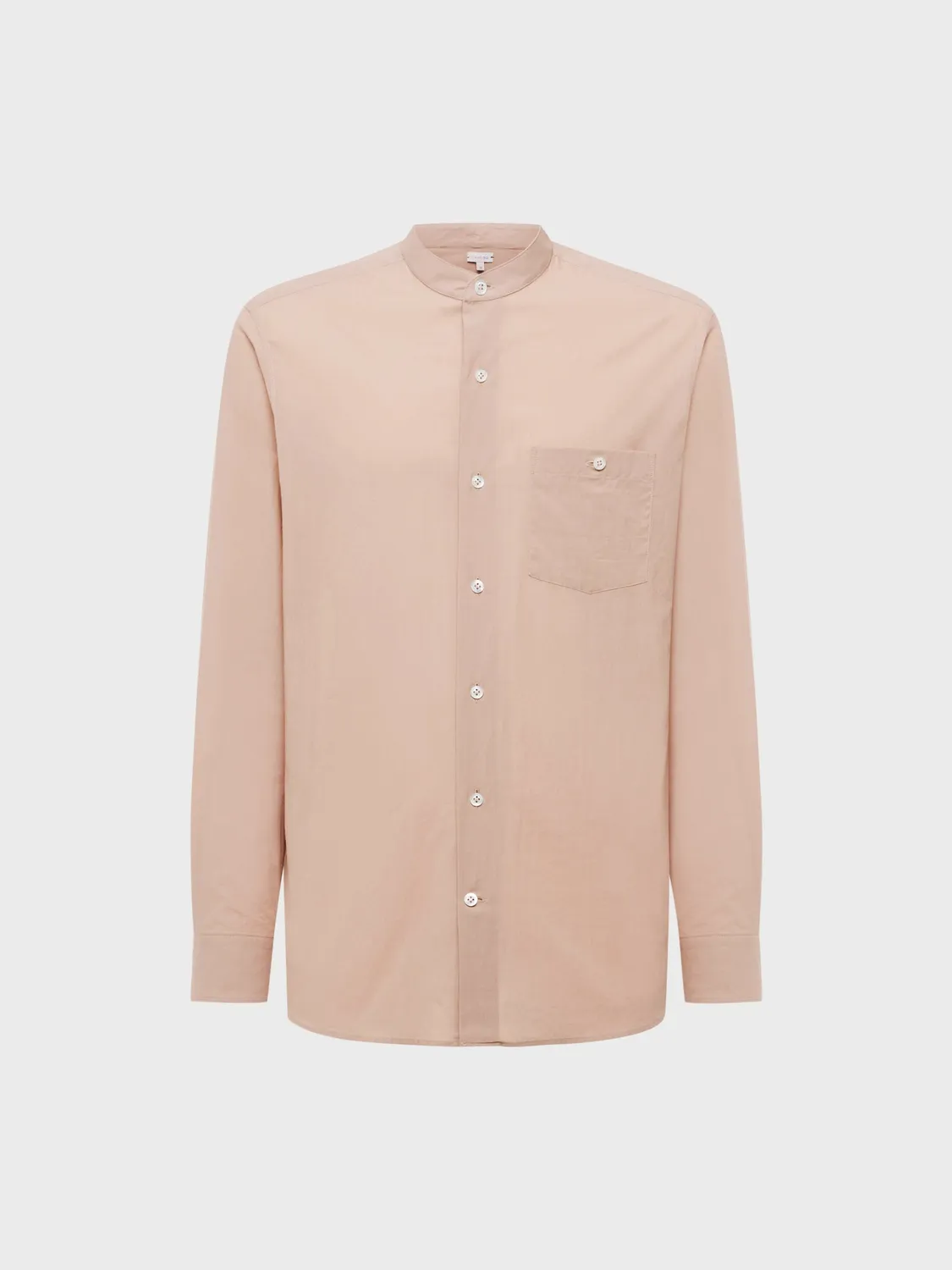 Caruso camicia coreana cotone rosa antico