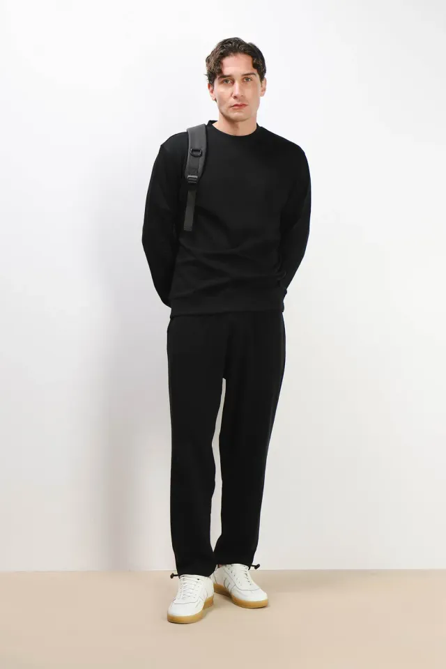 Sonny Bono Felpa Girocollo Basic nera cotone