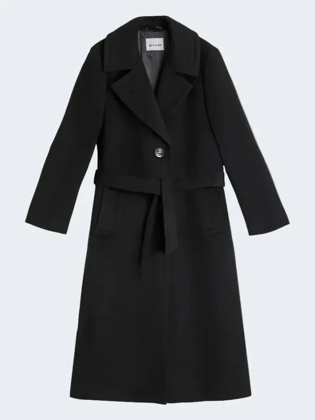 Sand Clareta cappotto donna cashmere nero ebano