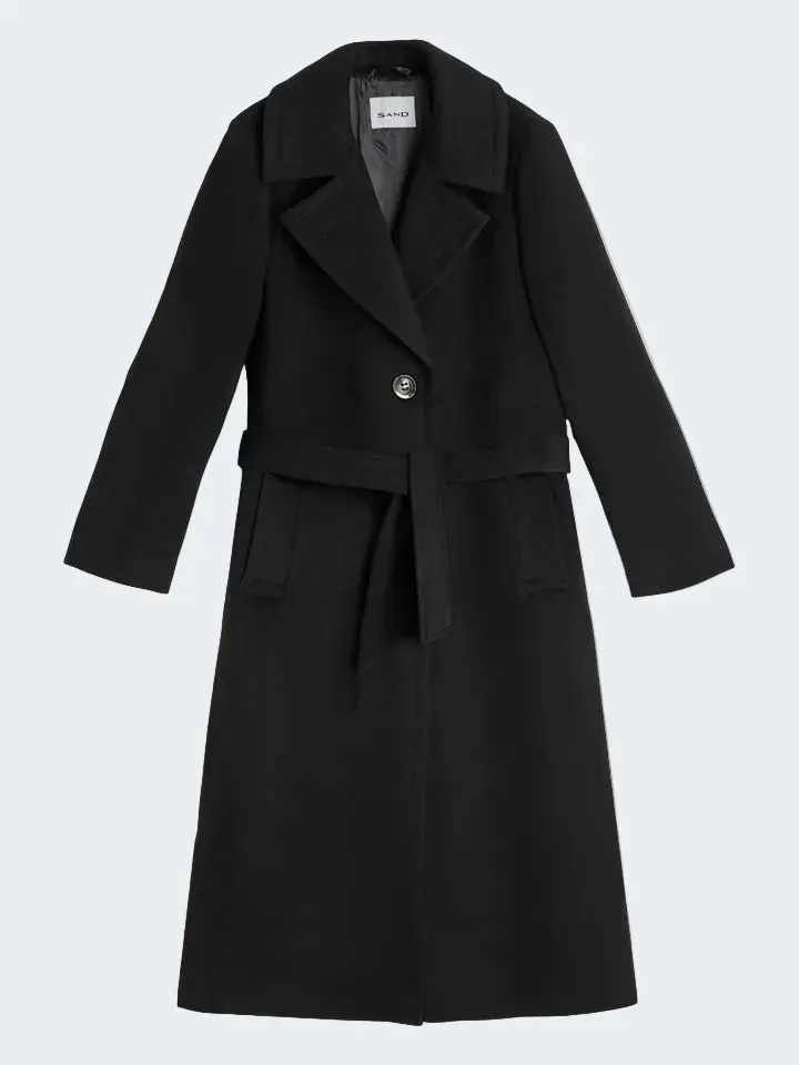 Sand Clareta cappotto donna cashmere nero ebano