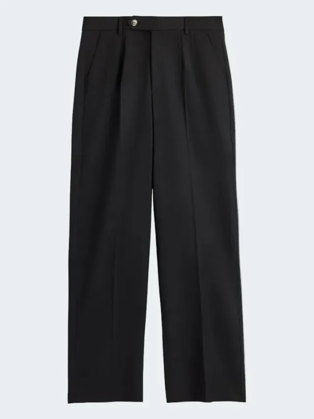 Sand Menswear Dori High Pantaloni Vita Alta Neri Stretch