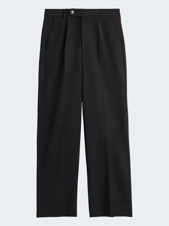 Sand Menswear Dori High Pantaloni Vita Alta Neri Stretch