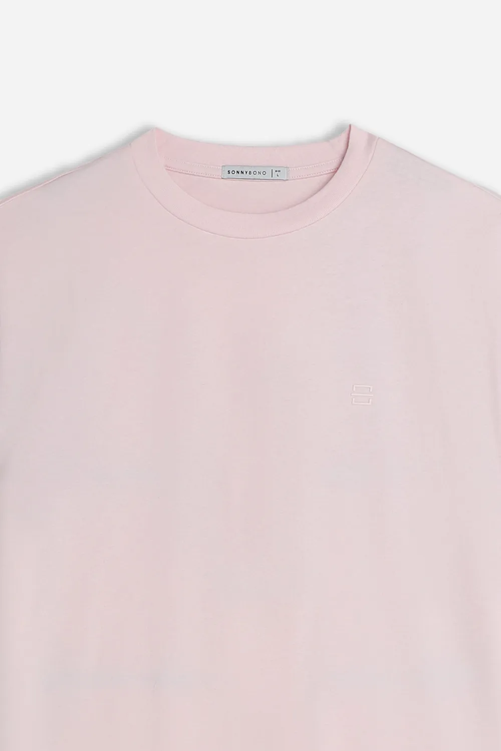 Sonny Bono Basic T-Shirt Girocollo Rosa con Dettaglio