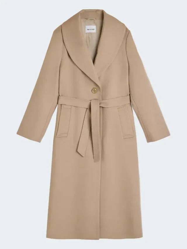Sand Menswear Clareta Long cappotto cashmere cammello