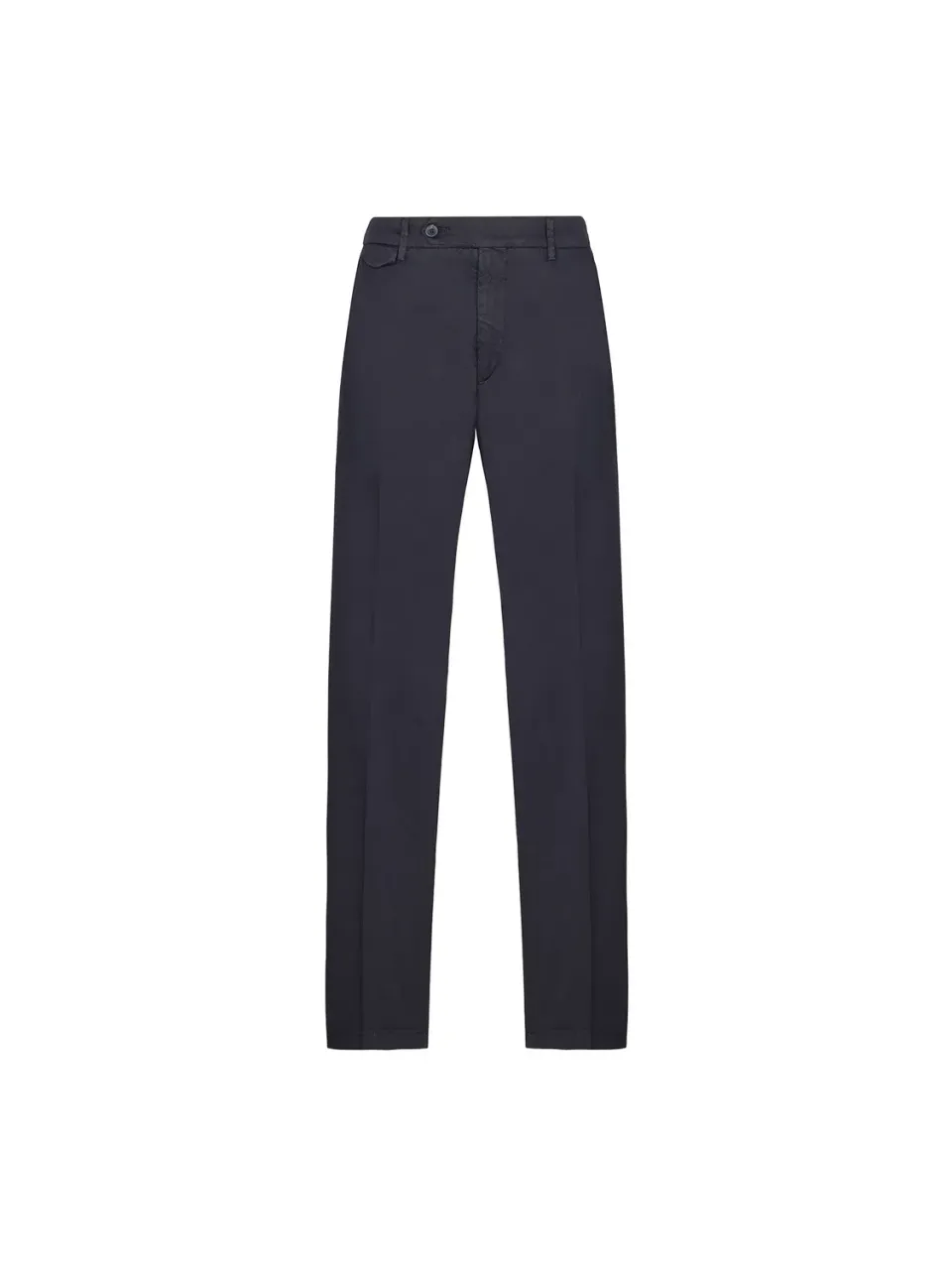 Paoloni Pantalone slim gabardina cotone stretch blu