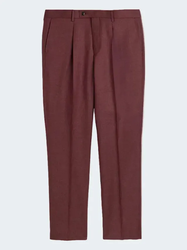 Sand Menswear Mark N pantalone flanella stretch rosso