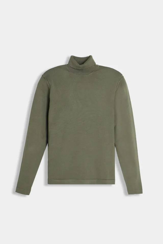 Sonny Bono dolcevita maglia salvia viscosa elasticizzata