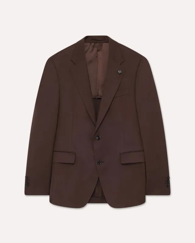 Lardini Feeling Giacca Marrone Twill Leggero