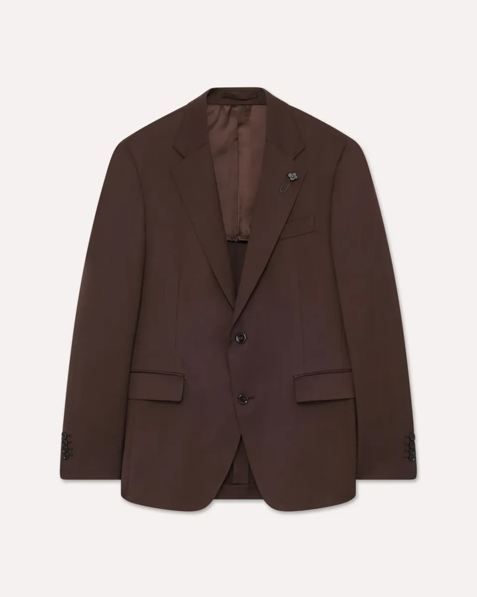 Lardini Feeling Giacca Marrone Twill Leggero
