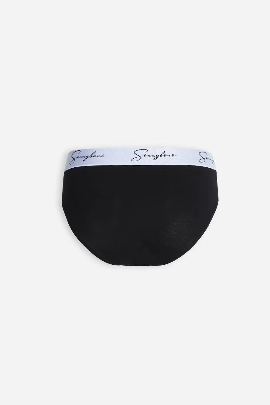 Sonny Bono slip elastico contrasto nero