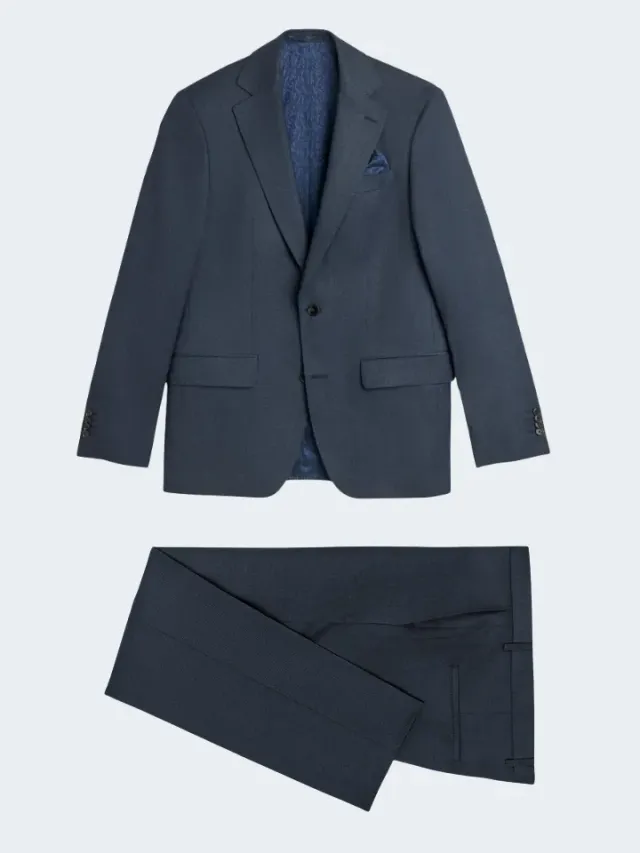 Sand Menswear Napoli-Craig Abito Flanella Stretch Blu Scuro