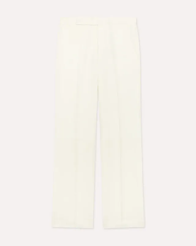 Lardini Pantalone EcoVero viscosa seta panna senza pinces