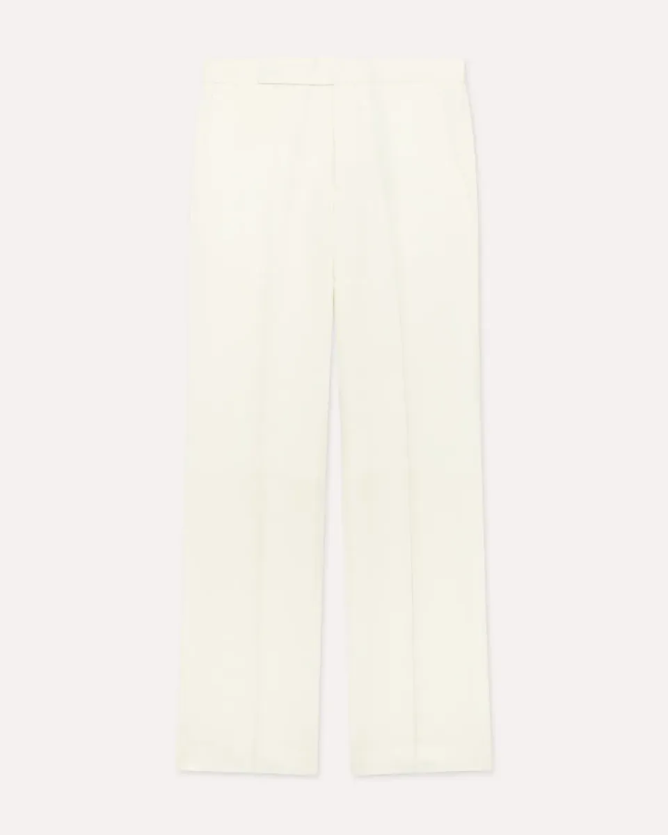 Lardini Pantalone EcoVero viscosa seta panna senza pinces