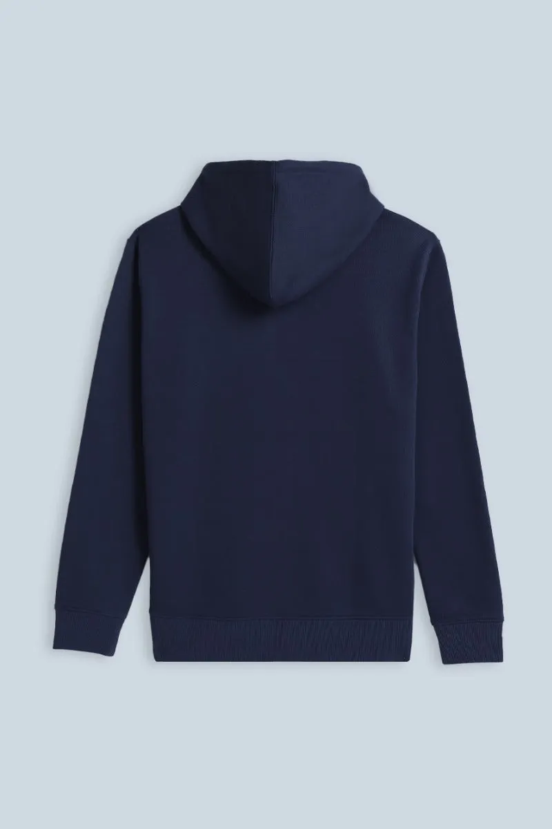 Sonny Bono felpa con zip e cappuccio blu