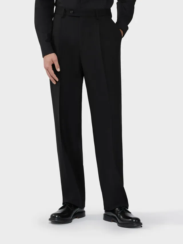 Caruso Norma pantalone Houdini nero in lana