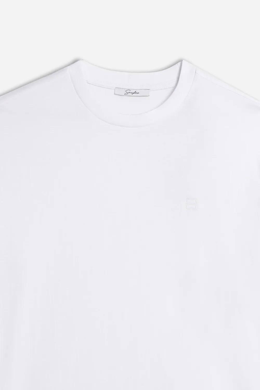 Sonny Bono t-shirt logo stampato bianco cotone