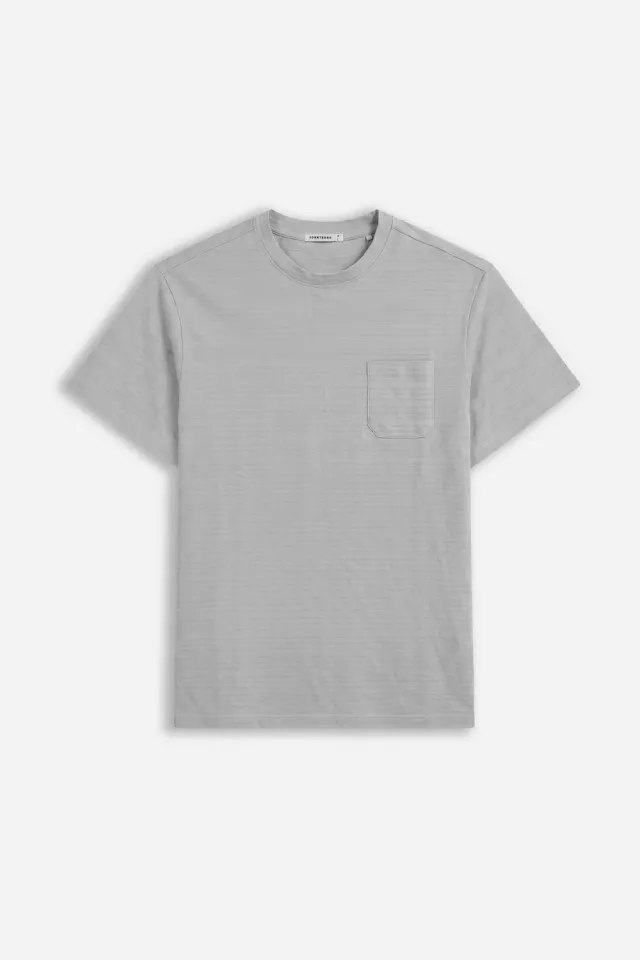 Sonny Bono Trama Rilievo t-shirt girocollo grigio cotone