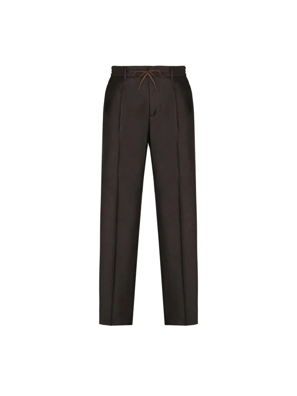 Paoloni Pantalone jogging flanella lana marrone