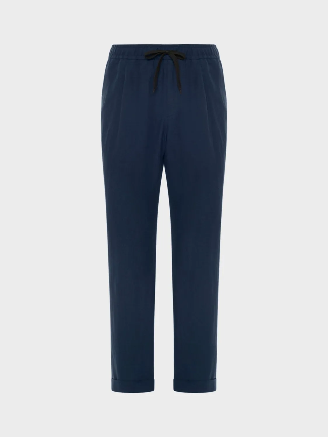 Caruso pantalone lino blu uomo