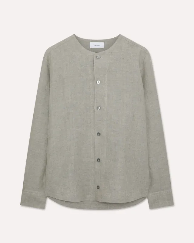 Lardini Capsule camicia verde salvia relaxed fit lino