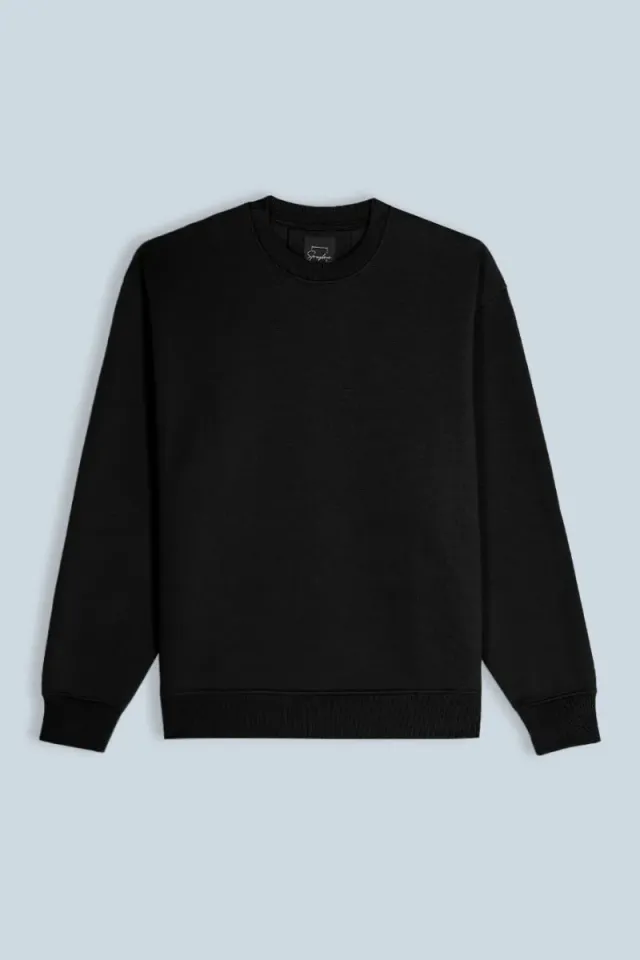 Sonny Bono felpa girocollo nero comfort fit