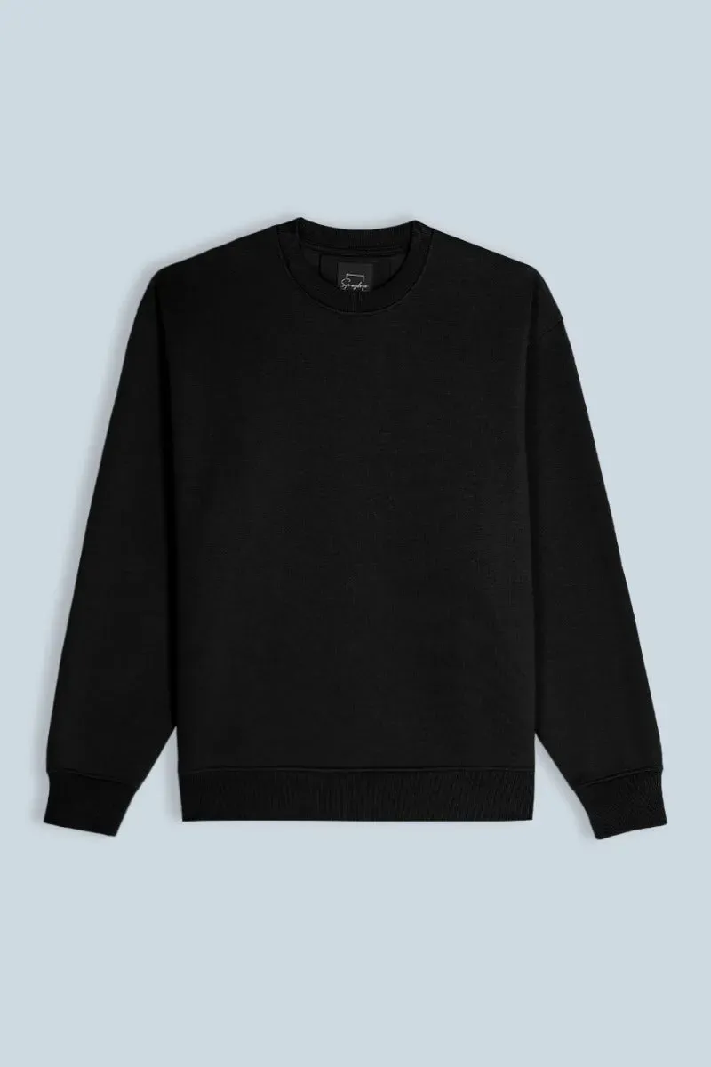 Sonny Bono felpa girocollo nero comfort fit