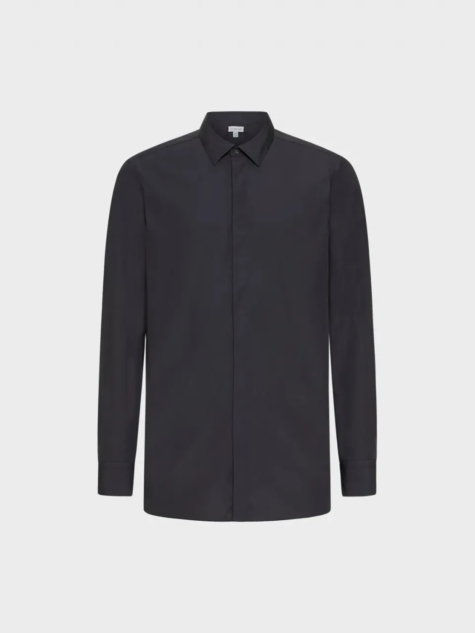 Caruso Butterfly camicia slim grigia in cotone