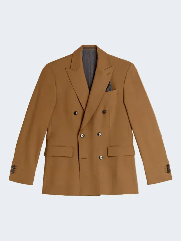 Sand Menswear 4-Flex Star DB blazer doppiopetto cammello