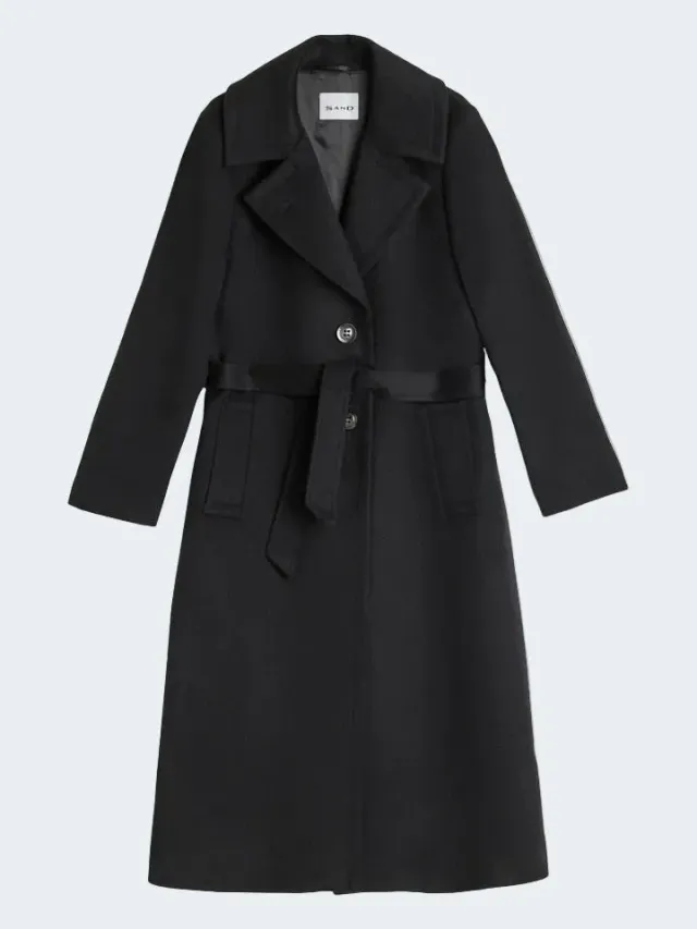 Sand Clareta Long cappotto alpaca nero ebano 200