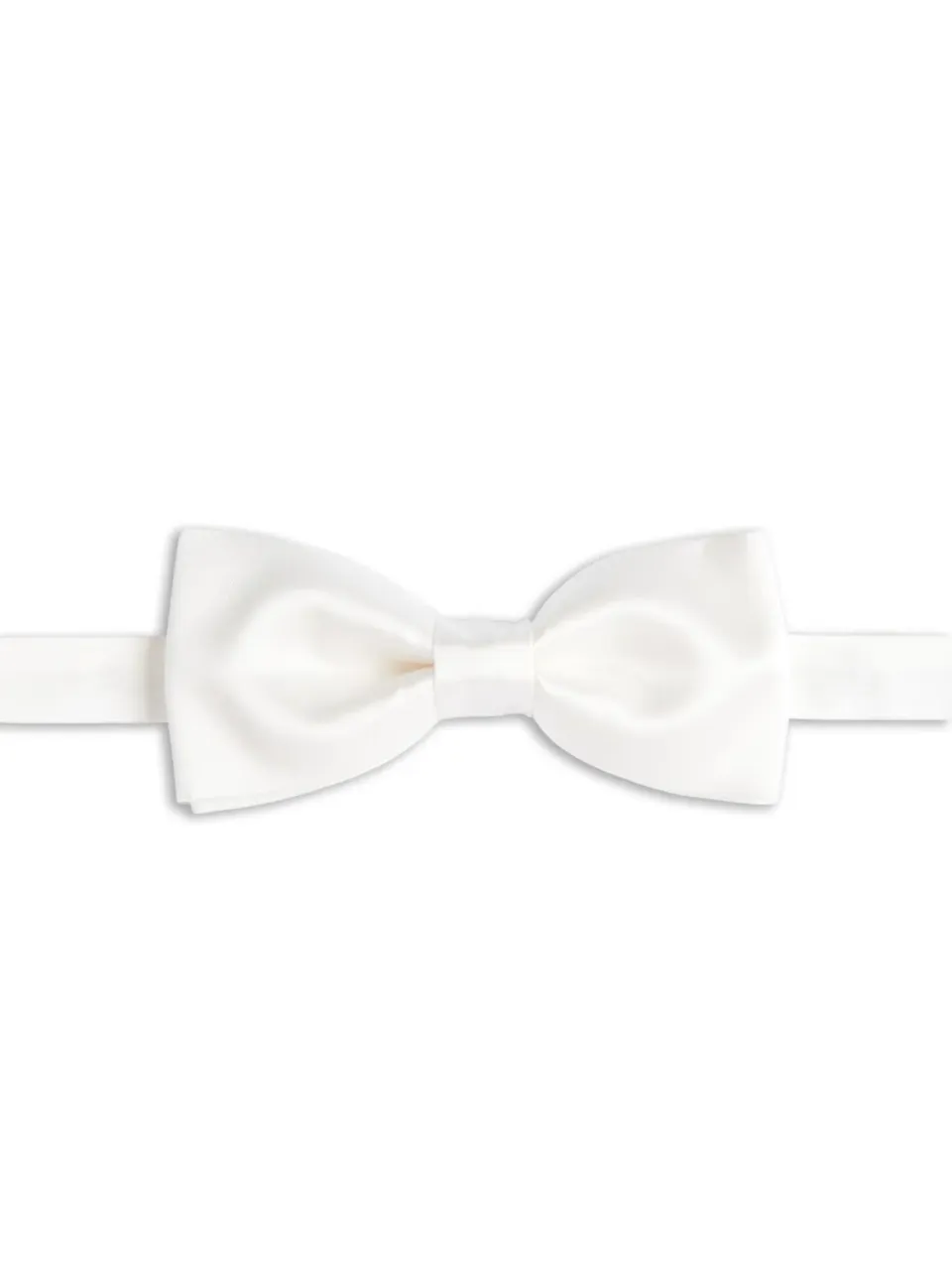 Caruso Manon papillon seta bianco latte annodato